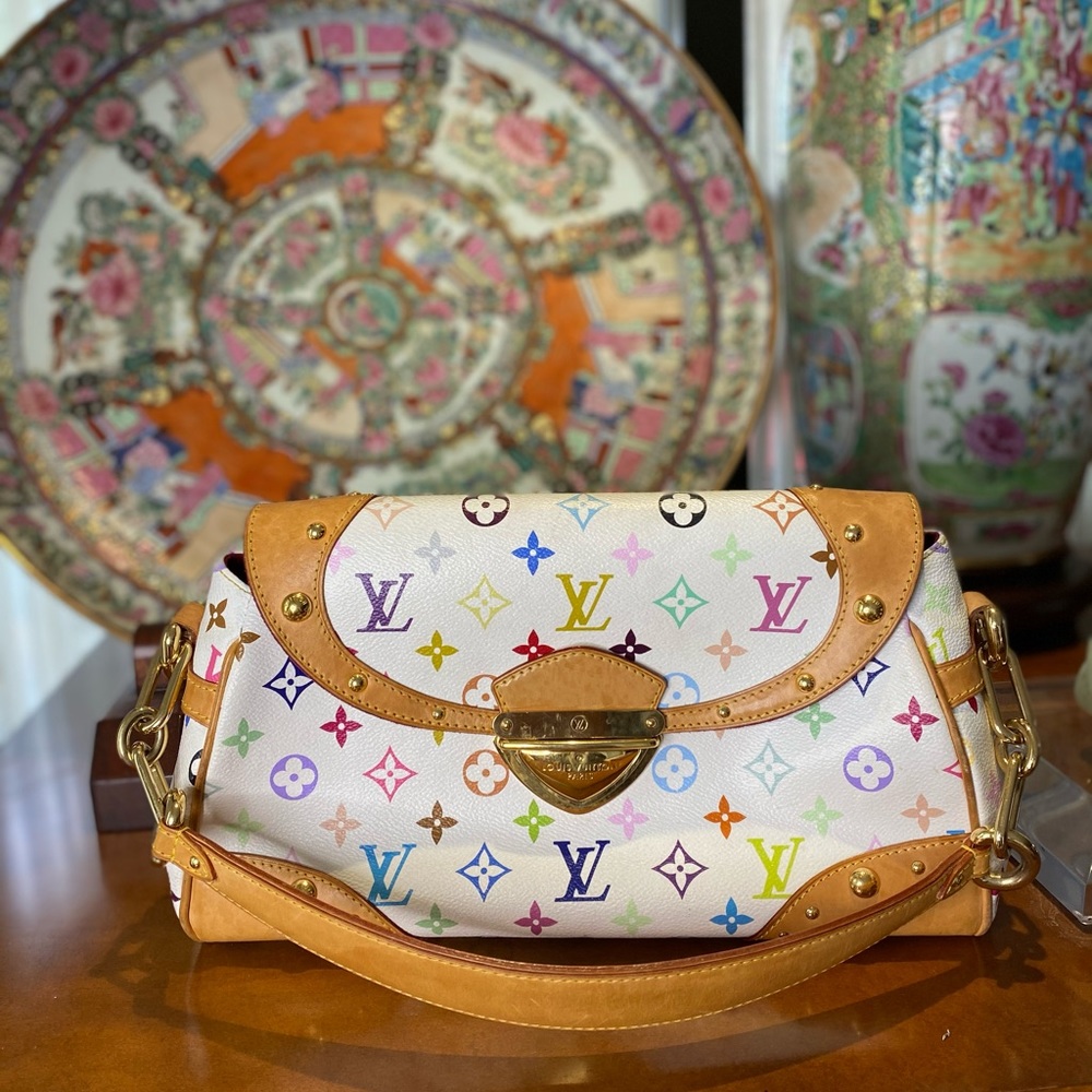 Rainbow Louis Vuitton Satchel Midsize Vintage Rare